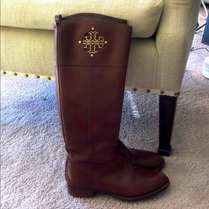 Tory Burch Tall Riding Boots - Cognac